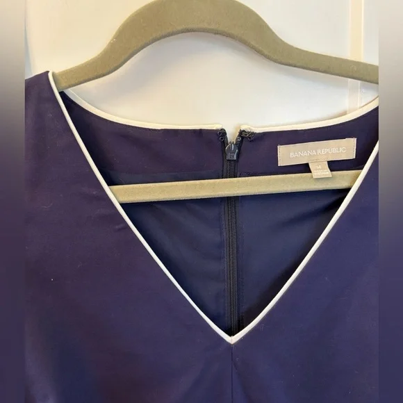 Banana Republic Women’s Navy Sheath Dress Sz 14 Preppy Career - Picture 5 of 11